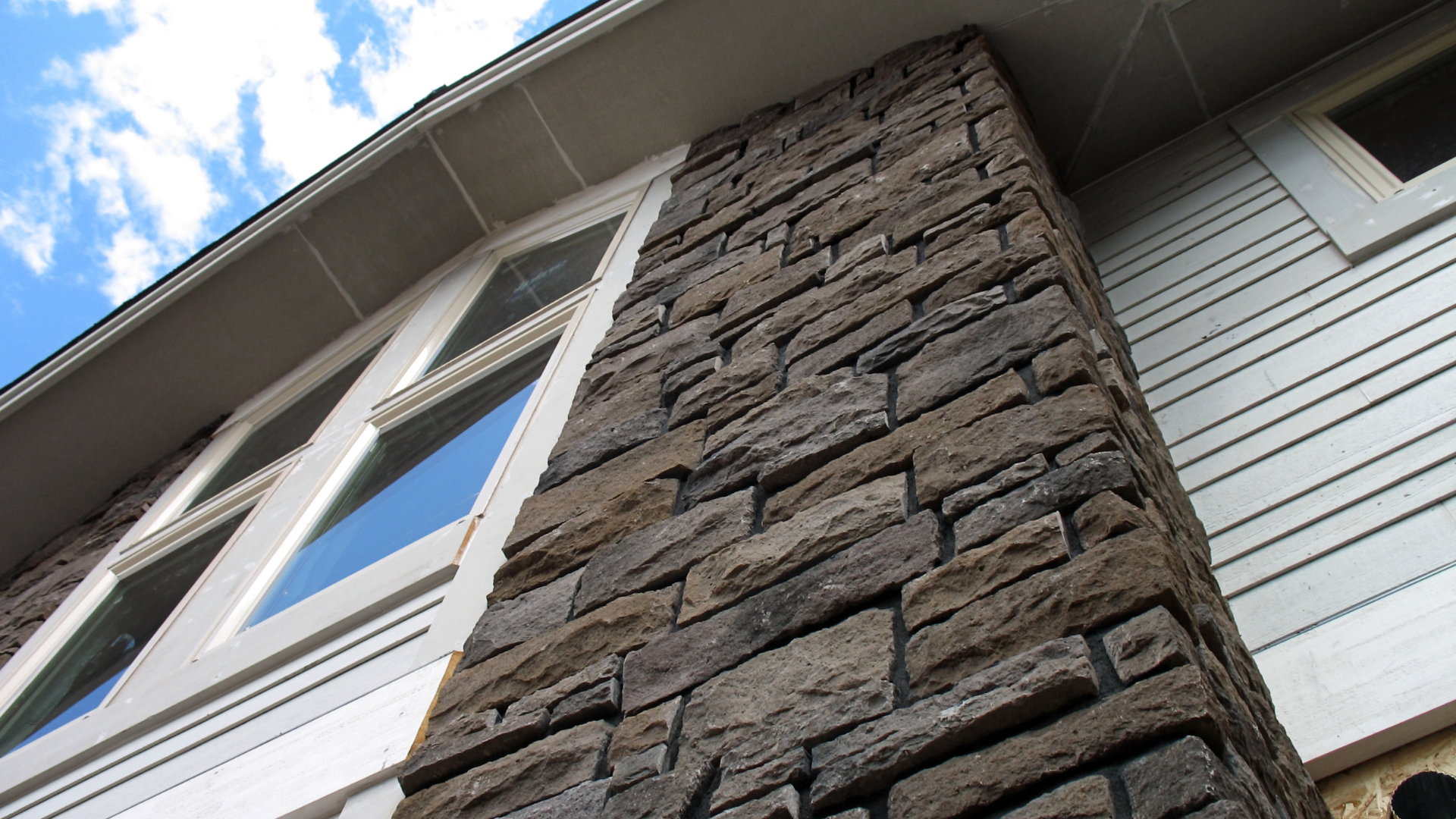 Exterior Stone Veneer Installation